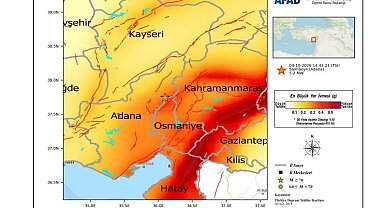 AFAD'dan Saimbeyli'de meydana gelen 5,2 büyüklüğündeki depreme ilişkin ön değerlendirme raporu