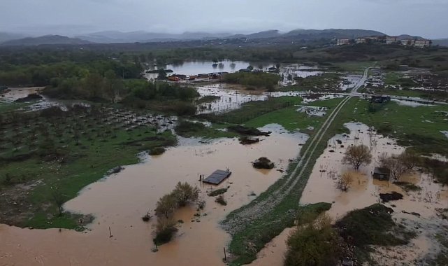 Ağva'da dere taştı; yollar, tarım arazileri ve evler su içinde kaldı