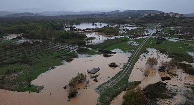 Ağva'da dere taştı; yollar, tarım arazileri ve evler su içinde kaldı