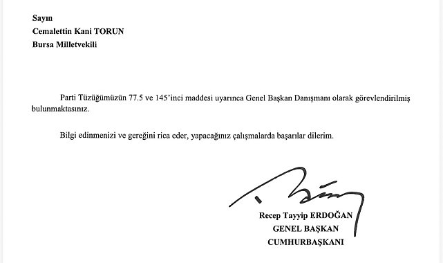 AK Parti'ye katılan Bursa Milletvekili Torun, Genel Başkan Danışmanı oldu