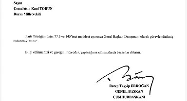 AK Parti'ye katılan Bursa Milletvekili Torun, Genel Başkan Danışmanı oldu