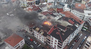 Arnavutköy'de 5 katlı binada yangın -1