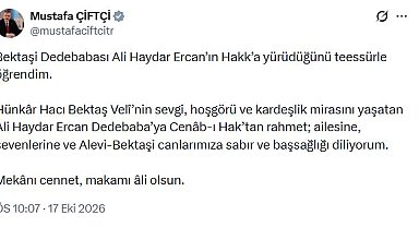 Bakan Çiftçi'den Ali Haydar Ercan için taziye mesajı