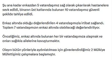 Bakan Çiftçi'den Maltepe'de çöken bina ile ilgili açıklama
