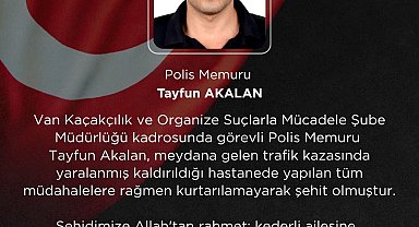 Bakan Çiftçi'den şehit polis memuru Tayfun Akalan için başsağlığı mesaj