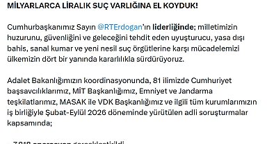 Bakan Gürlek: 8 ayda 32 bin 882 şüpheli tutuklandı