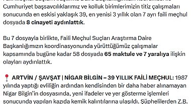 Bakan Gürlek: 8 faili meçhul cinayeti aydınlattık