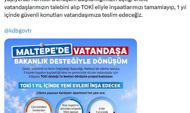 Bakan Kurum: Hiçbir vatandaşımız riskli binalara mahkum değil