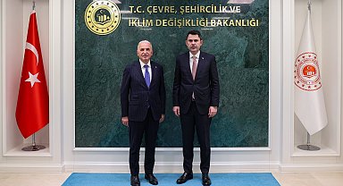 Bakan Kurum, Ümraniye Belediye Başkanı Yıldırım'ı kabul etti
