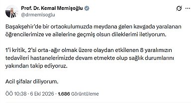 Bakan Memişoğlu'ndan, Başakşehir'deki olayda yaralanan 8 kişinin durumuna ilişkin açıklama