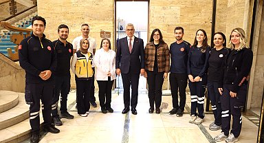 Bakan Memişoğlu'ndan, TBMM İlk Yardım Merkezi'ne ziyaret