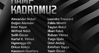Beşiktaş'ın Hoffenheim maçı kamp kadrosu açıklandı