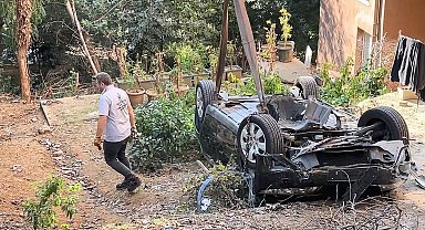 Beşiktaş'ta fren yerine gaza basan 79 yaşındaki sürücü bahçeye uçtu