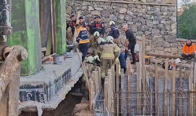 Çekmeköy'de toprak kayması; göçük altında kalan işçi yaralandı