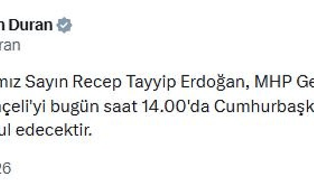 Cumhurbaşkanı Erdoğan, Bahçeli ile görüşecek