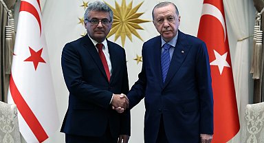 Cumhurbaşkanı Erdoğan, KKTC Cumhurbaşkanı Erhürman ile görüştü