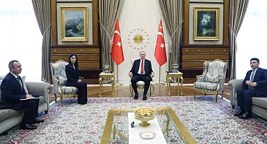 Cumhurbaşkanı Erdoğan, Özbekistan Cumhurbaşkanlığı İdaresi Başkanı Mirziyoyeva'yı kabul etti