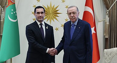 Cumhurbaşkanı Erdoğan, Türkmenistan Devlet Başkanı Berdimuhammedov ile görüştü