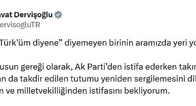 Dervişoğlu'ndan, Fakıbaba için istifa açıklaması