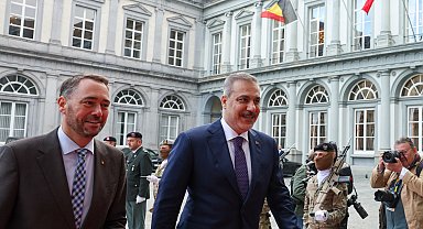 Dışişleri Bakanı Fidan, Belçikalı mevkidaşı Prevot tarafından karşılandı