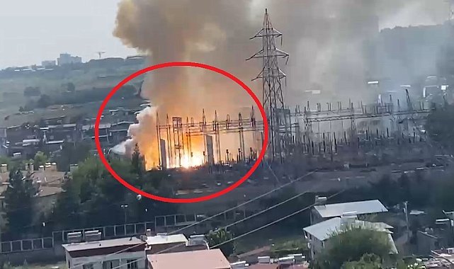 Diyarbakır'da ana trafo merkezindeki yangın ve patlamalar kamerada