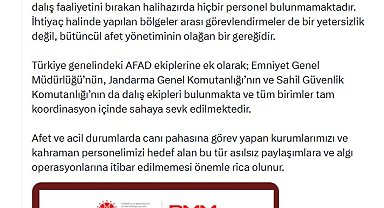 DMM: AFAD dalgıçlarının görevi bıraktığı iddiaları asılsızdır