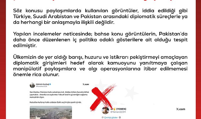 DMM'den 'Mekke Anlaşması'na ilişkin dezenformasyon uyarısı