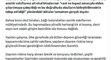 DMM'den azınlık vakıflarına ait okul binaları ile ilgili iddialara açıklama