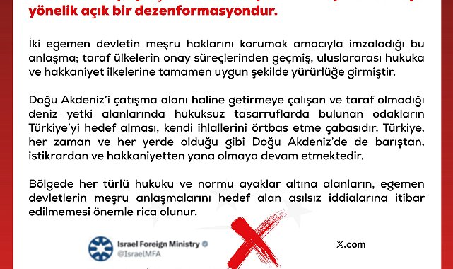 DMM'den Doğu Akdeniz'e ilişkin dezenformasyon uyarısı