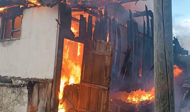 Evde çıkan yangında 2 kardeş dumandan etkilendi