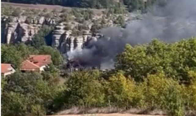 Evin çatısında çıkan yangın söndürüldü