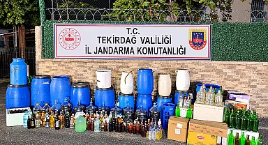 Evinde 1 ton 120 litre sahte şarap ele geçirilen şüpheli gözaltına alındı