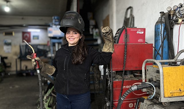 Fatma Sena, 18 yaşında kaynak ustası oldu
