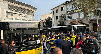 Fenerbahçeli taraftarlar, Rams Park'a gitmek için toplandı