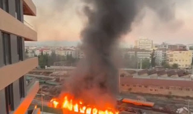 Gardaki boş vagonda patlama sonrası yangın çıktı