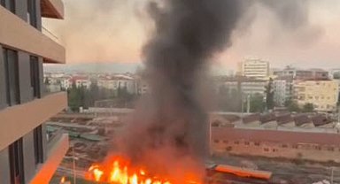 Gardaki boş vagonda patlama sonrası yangın çıktı