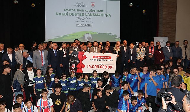 Gaziantep Büyükşehir Belediyesi'nden amatör spor kulüplerine 14 milyon liralık destek