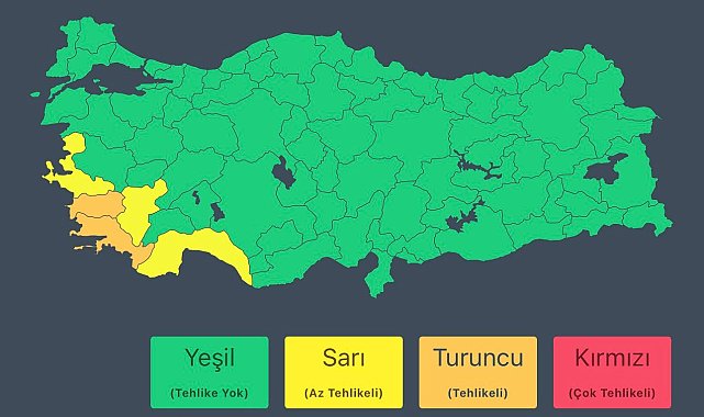 İçişleri Bakanlığı'ndan 'sağanak' uyarısı