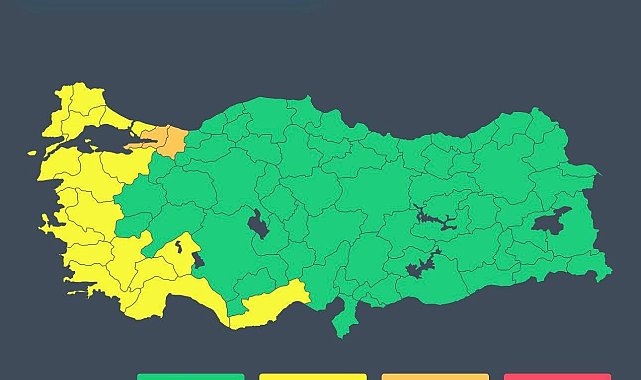 İçişleri Bakanlığı'ndan 'sağanak' ve 'fırtına' uyarısı