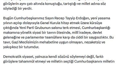 İletişim Başkanı Duran: Yeni Parti Grubunun salonu terk etmesi ciddi bir saygısızlıktır