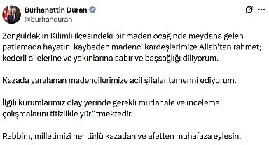 İletişim Başkanı Duran'dan, yaşamını yitiren madenciler için başsağlığı mesajı