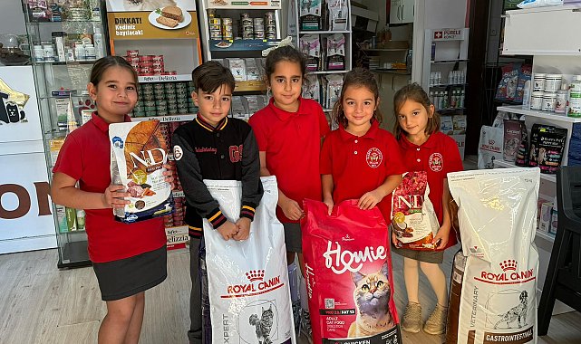 İlkokul öğrencileri hayvan sevgisini iyiliğe dönüştürdü