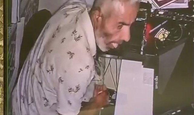 İş yerinden hırsızlık anı güvenlik kamerasında