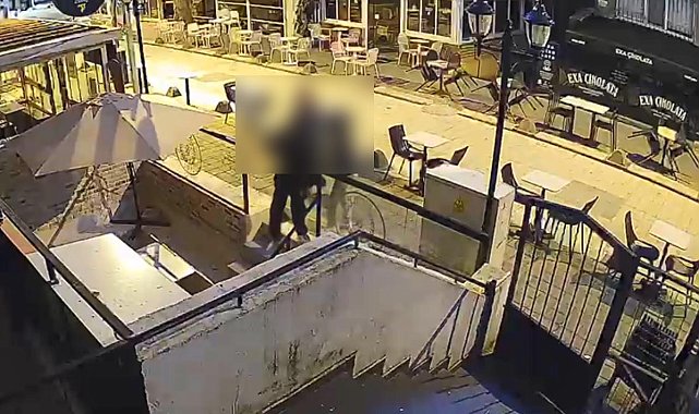 Kafelerden hırsızlık güvenlik kameralarında