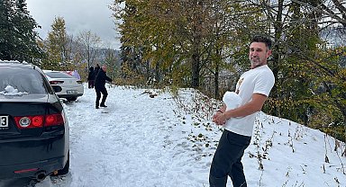 Kar nedeniyle kapanan Yedigöller yolu yeniden açıldı