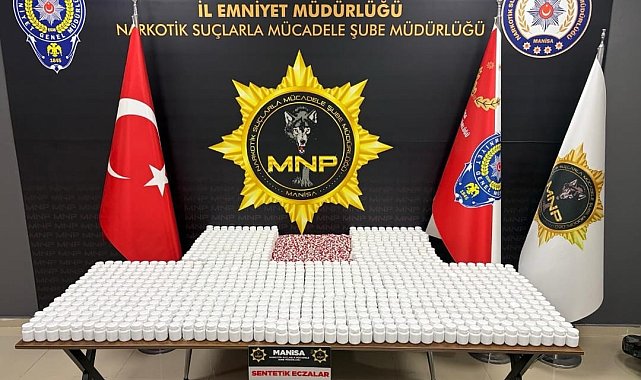 Manisa'da 57 bin sentetik ecza ele geçirildi; 2 tutuklama