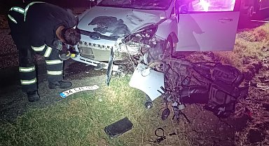 Mardin'de otomobille çarpışan motosiklette 1 ölü 1 yaralı