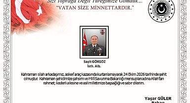 MSB: Isthihbarat Albay Sayit Gökgöz askerî araç kazasında şehit oldu