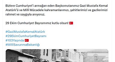 MSB'den 29 Ekim Cumhuriyet Bayramı'na özel klip
