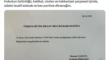 Mustafa Sarıgül, Yeni Parti'den istifa etti
